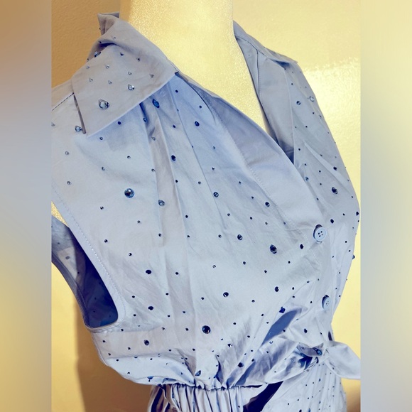 Azazel Rhinestone Tie-Front Maxi Dress - Picture 6 of 8